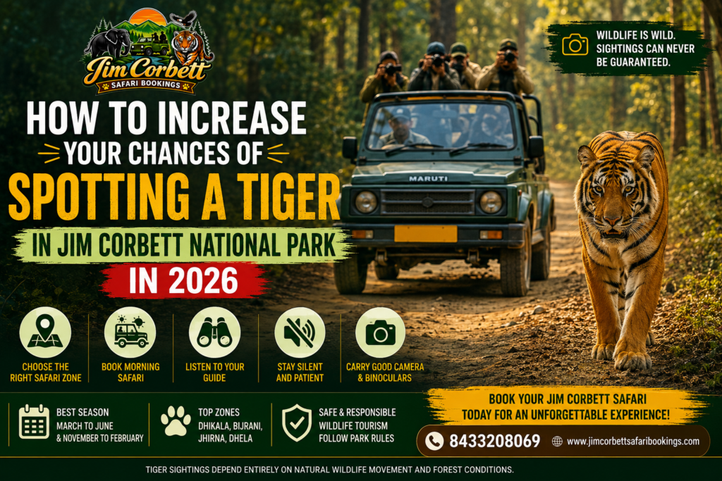 Tiger Safari in Jim Corbett National Park with safari jeep and wildlife enthusiasts
